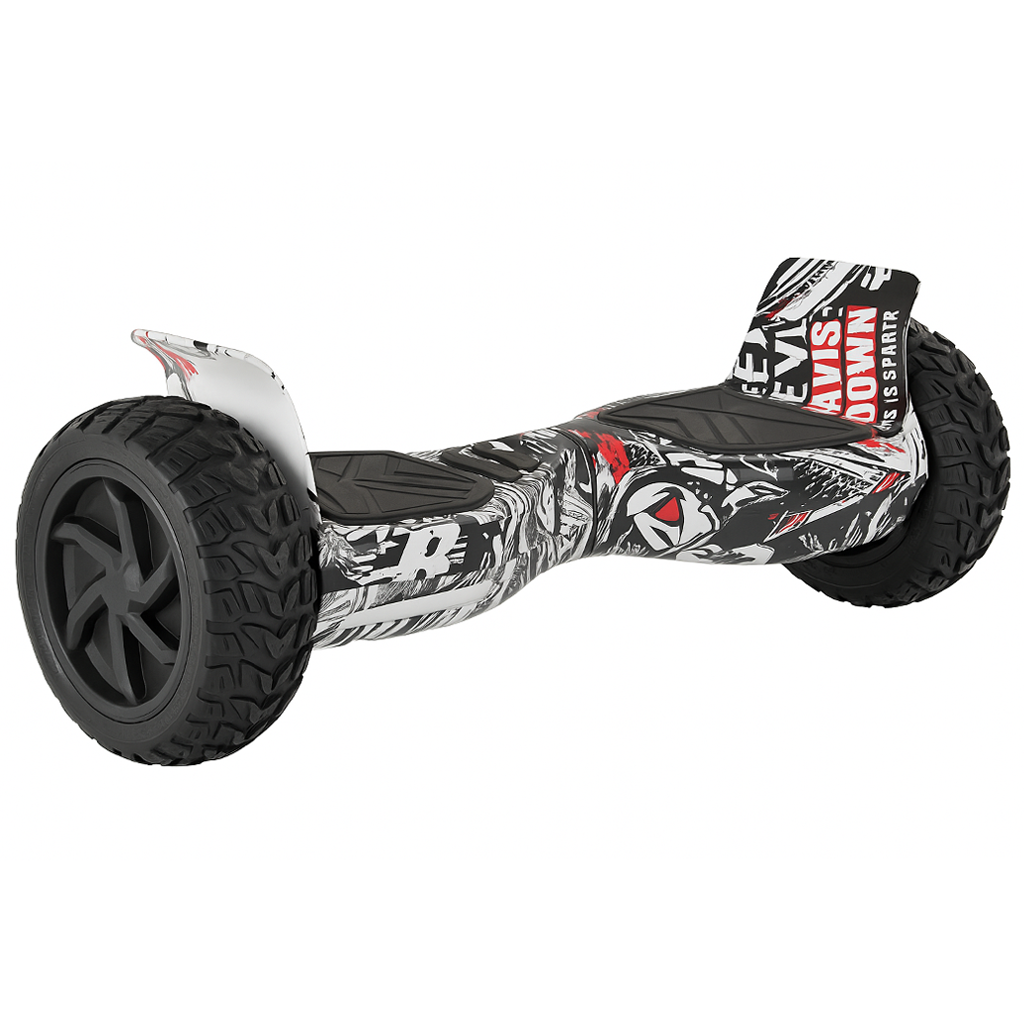 Hoverboard Original 8.5 Offroad com Conexão Bluetooth e LED - Estampa Branco Rock