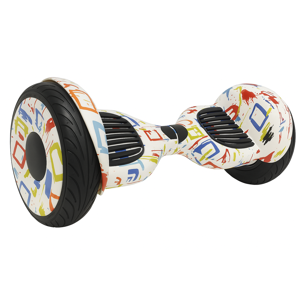 Skate Elétrico Hoverboard 10 Polegadas com Bluetooth - Branco Grafitte