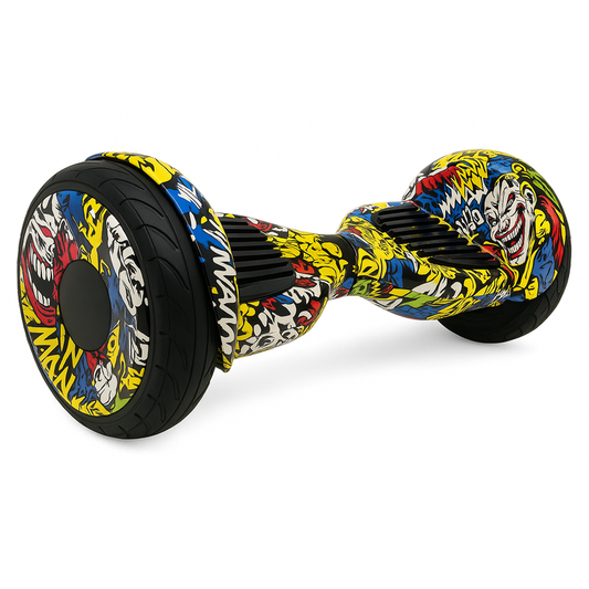Skate Eletrico Hoverboard 10 Polegadas com Bluetooth - Amarelo Grafitte