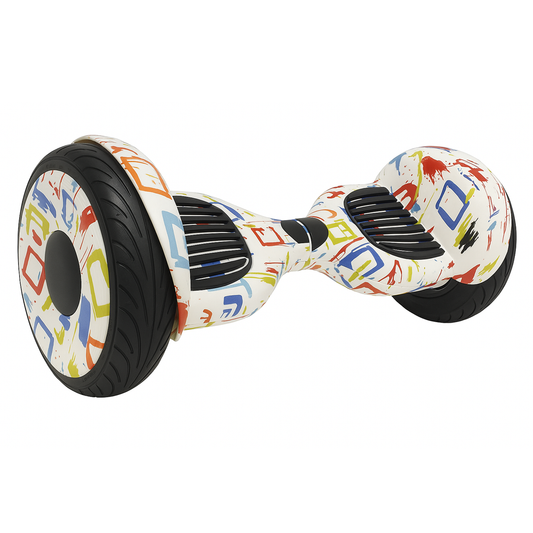 Skate Eletrico Hoverboard 10 Polegadas com Bluetooth - Branco Grafitte
