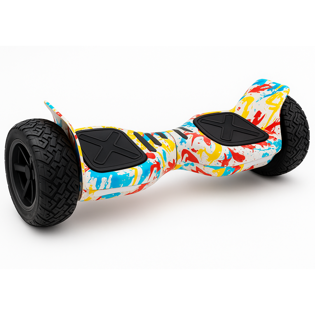 Hoverboard Original 8.5 Offroad com Conexão Bluetooth e LED - Estampa Branco Grafitte