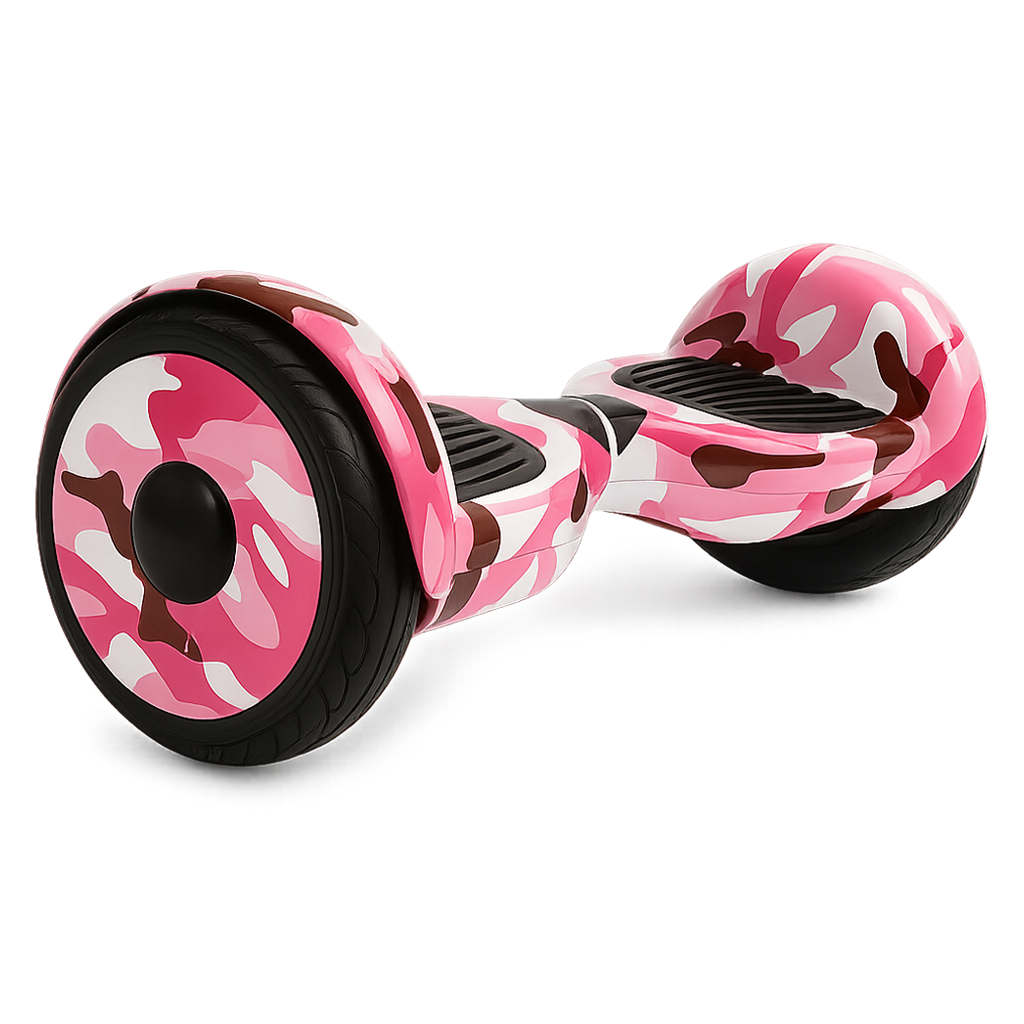 Skate Eletrico Hoverboard 10 Polegadas com Bluetooth - Rosa Camuflado