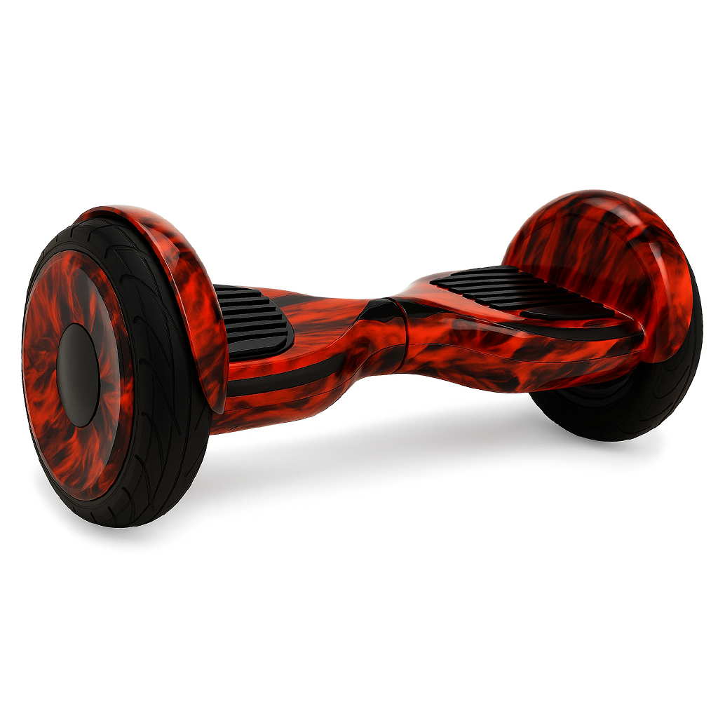 Skate Elétrico Hoverboard 10 Polegadas com Bluetooth - Vermelho Fogo